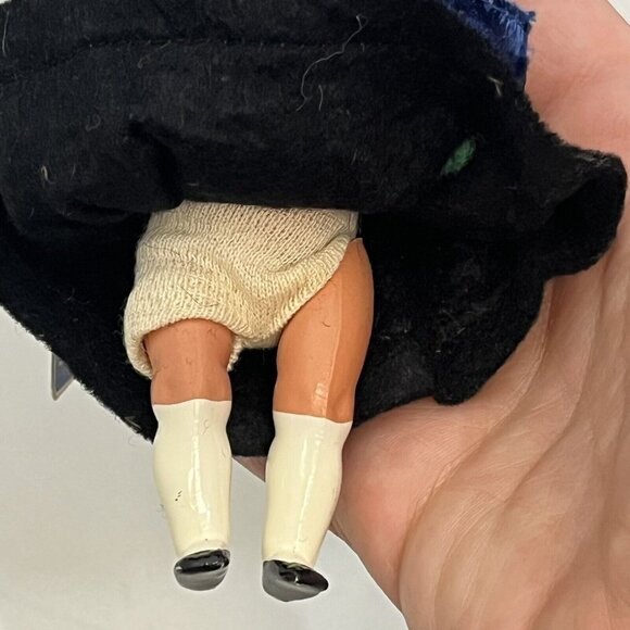 Vintage Schildkrot Celluloid Small German Doll Traditional Outfit Turtle Tag - Picture 6 of 16